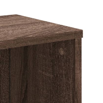 Библиотека, кафяв дъб, 50x25x105 см, инженерно дърво