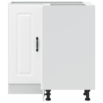 Кухненски ъглов шкаф, "Kalmar", бял, инженерно дърво