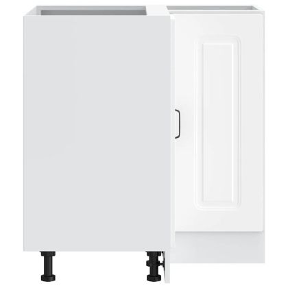 Кухненски ъглов шкаф, "Kalmar", бял, инженерно дърво