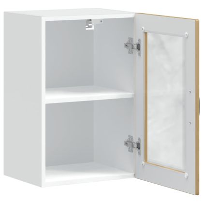 Кухненски стенен шкаф със стъклена врата "Porto" дъб артизан