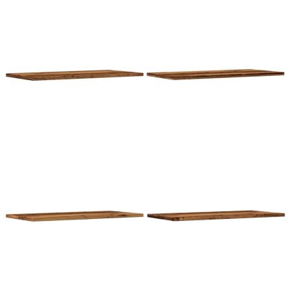 Стенни рафтове 4 бр старо дърво 60x30x1,5 см инженерно дърво