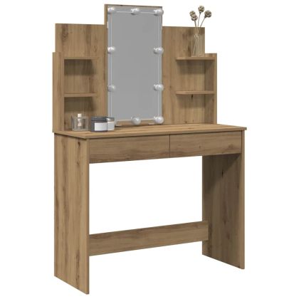 Тоалетка с LED осветление Artisan Oak 96x40x142 cm