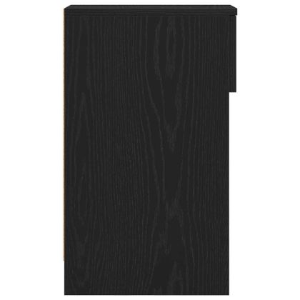 Нощно шкафче с чекмедже, черен дъб, 20x36x60 см