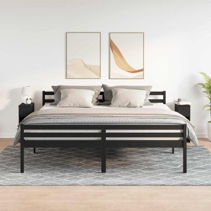 Нощни шкафчета с чекмеджета, 2 бр, черен дъб, 20x36x60 см