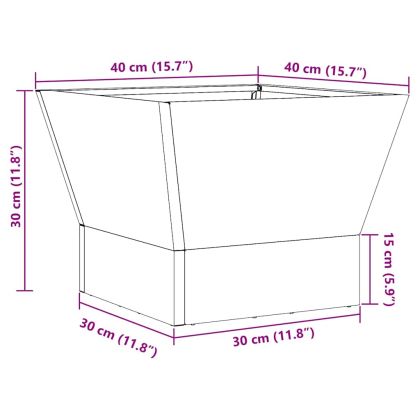 Огнище Черно 40 x 40 x 35 cm Стомана