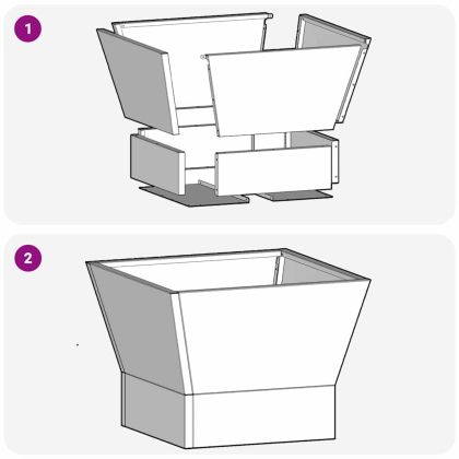 Огнище Кафяво 40 x 40 x 35 cm Стомана