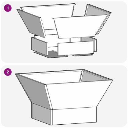 Огнище Кафяво 60 x 60 x 35 cm Стомана