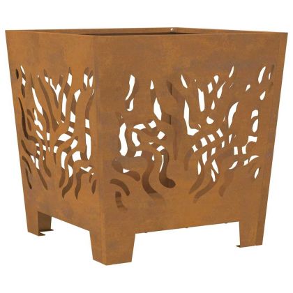 Огнище Кафяво 40 x 40 x 40 cm Стомана