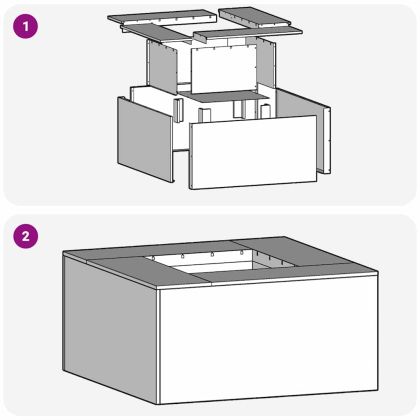 Огнище Кафяво 60 x 60 x 30 cm Стомана