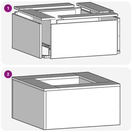 Огнище Черно 80 x 80 x 40 cm Студено валцована стомана