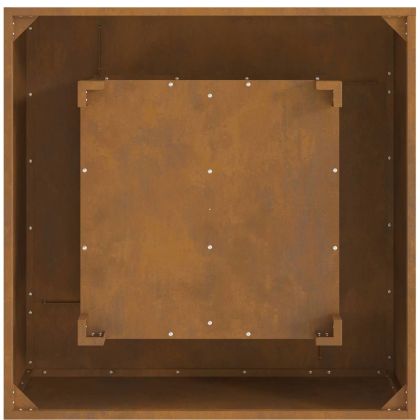 Огнище Кафяво 80 x 80 x 40 cm Патинираща стомана