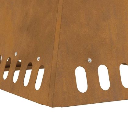 Огнище Кафяво 48 x 48 x 40 см Патинираща стомана