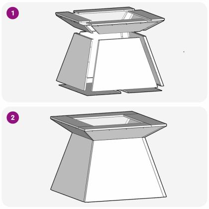 Огнище Кафяво 48 x 48 x 40 см Патинираща стомана