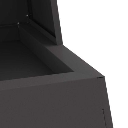 Огнище Черно 60 x 35 x 100 см Стомана