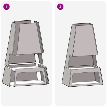 Огнище Кафяво 60 x 35 x 100 см Стомана