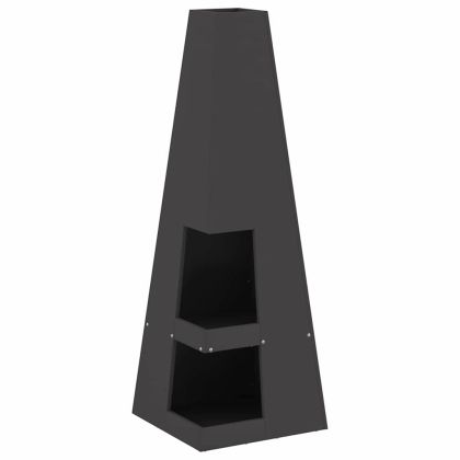 Огнище Черно 35 x 35 x 100 см Стомана