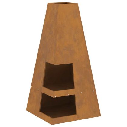 Огнище Кафяво 50 x 50 x 100 cm Стомана