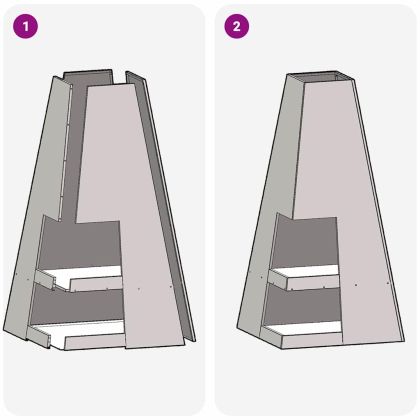 Огнище Кафяво 50 x 50 x 100 cm Стомана