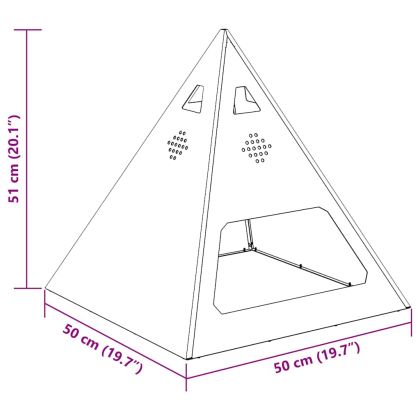 Огнище Черно 50 x 50 x 51 см Стомана