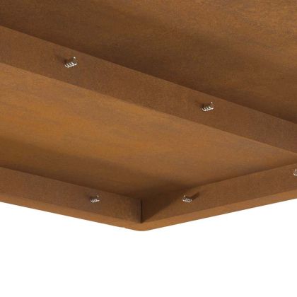 Огнище Кафяво 60 x 60 x 30 cm Променлива стомана