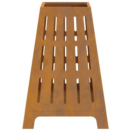 Огнище Кафяво 50 x 50 x 70 cm Патинираща стомана