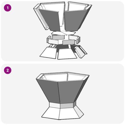 Огнище Черно 50 x 50 x 40 cm Стомана
