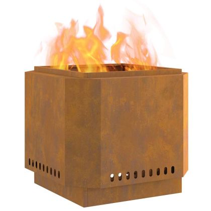 Бездимна камина Кафяво 58 x 58 x 51 см Стомана