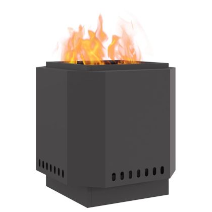 Бездимна камина Черно 48 x 48 x 51 см Стомана