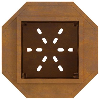 Бездимна камина Кафяво 38 x 38 x 51 см Стомана