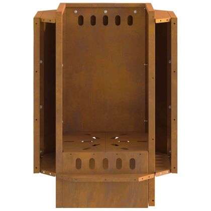 Бездимна камина Кафяво 38 x 38 x 51 см Стомана