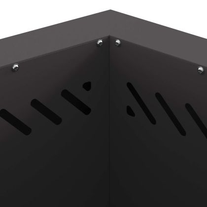 Бездимна камина Черно 48 x 48 x 51 см Стомана