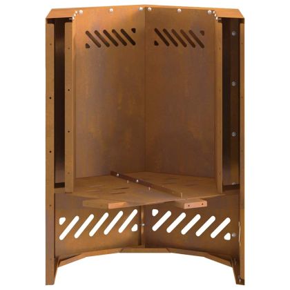 Бездимна камина Кафяво 38 x 38 x 51 см Стомана