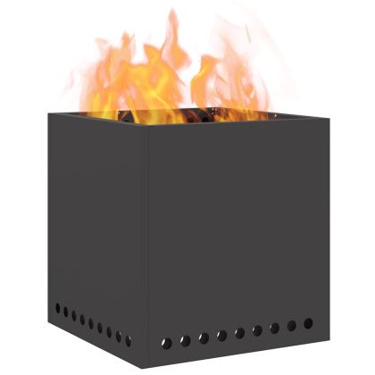 Бездимна камина Черно 48 x 48 x 50 см Стомана