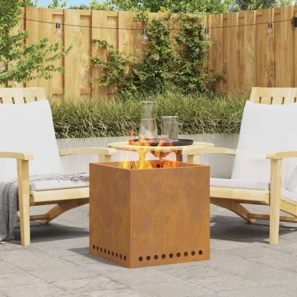 Бездимна камина Кафяво 48 x 48 x 50 см Стомана