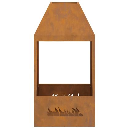 Огнище Кафяво 50 x 50 x 100 cm Стомана