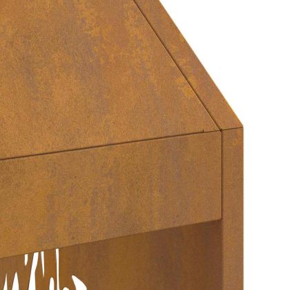 Огнище Кафяво 50 x 50 x 100 cm Стомана