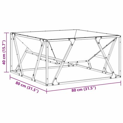 Огнище Черно 80 x 80 x 40 cm Стомана