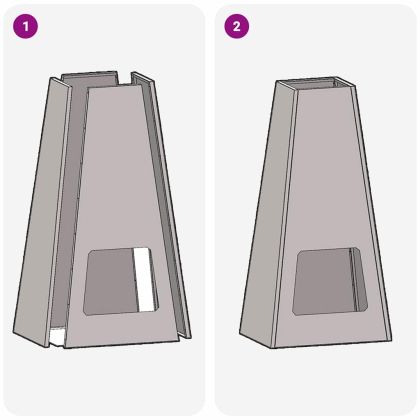 Огнище Черно 50 x 35 x 100 см Стомана