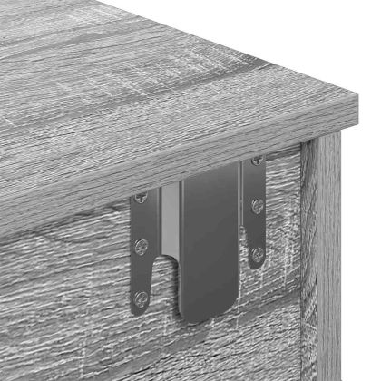 Стенен рафт с чекмеджета сив сонома 60x28x15 см инженерно дърво