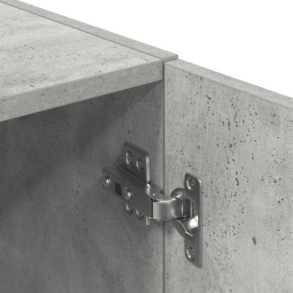 Кухненски шкаф, бетонно сив, 38x41,5x131,5 см, инженерно дърво