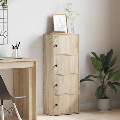 Библиотека, сонома дъб, 40x24x102 см, инженерно дърво