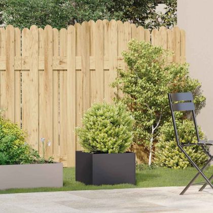 Кашпа, черна, 40x40x30 см, стомана