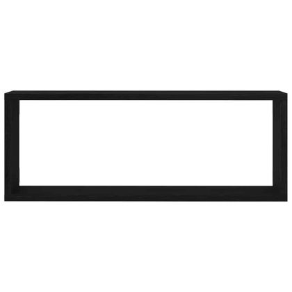 Стенни рафтове 6 pcs Черен дъб 60 x 15 x 23 cm Инженерно дърво