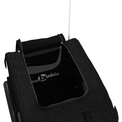 Ремарке за колело за любимци черно Оксфорд плат и желязо