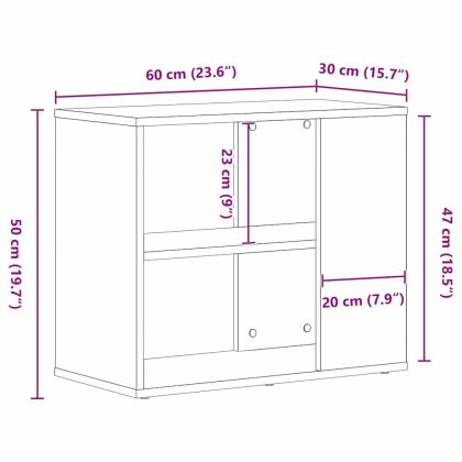 Служебен шкаф Черния дъб 60 x 30 x 50 см Инженерно дърво