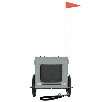 Ремарке за колело за любимци сив и черен Оксфорд плат и желязо