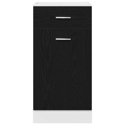 Шкаф с чекмедже отдолу с рафт Riga Черен дъб 40 x 46 x 81,5 см