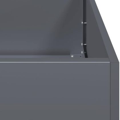 Кашпа, антрацит, 120x40x80 см, студеновалцувана стомана