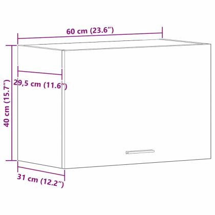 Висящ шкаф Lyon Черния дъб 60 x 31 x 40 см Инженерно дърво