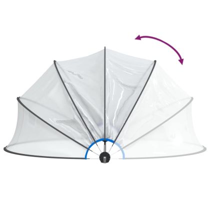 Купол за басейн, кръгъл, 406x203 см, PVC